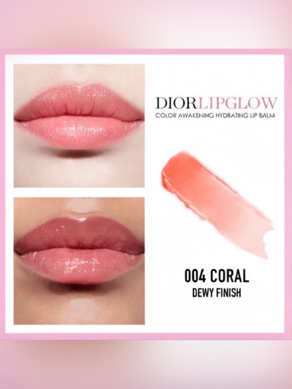 Dior Addict Lip Glow 004 Coral Lip Balm NIB - Picture 2 of 4
